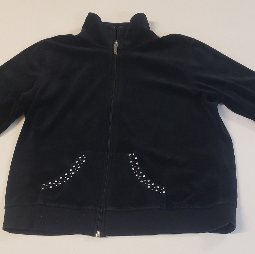 Black Ca.sual zip up active wear jacket size M
